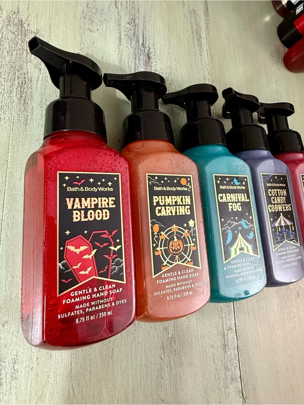 5X Bath & Body Works Halloween Collection Foaming Hand Soap 8.75 fl oz Bundle